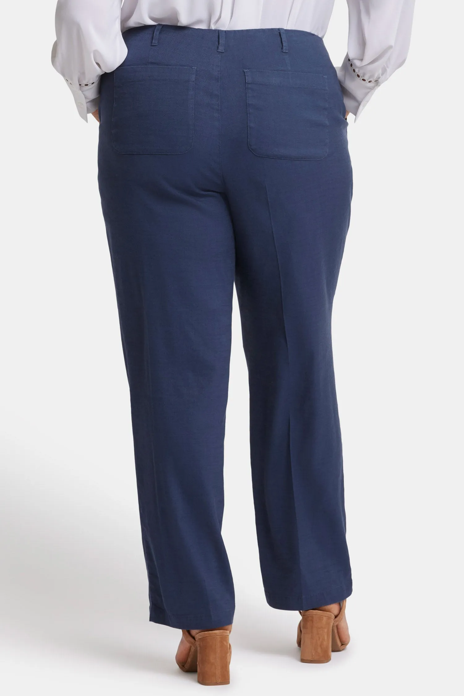 Marilyn Straight Pants In Plus Size - Oxford Navy