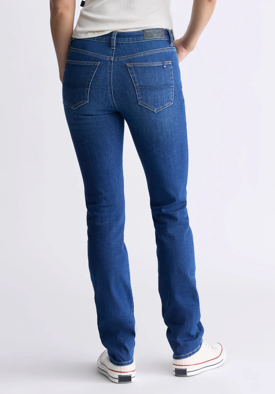 Mid Rise Slim Carrie Women's Jeans, Indigo Contrast - BL15999