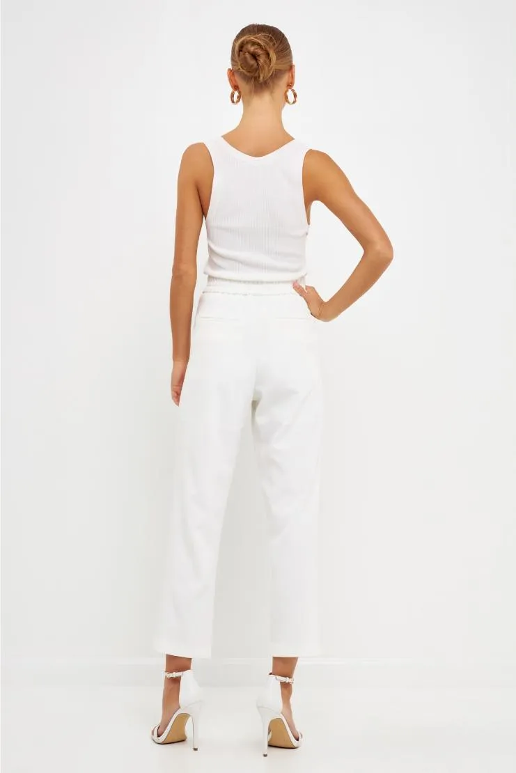 Mona High Waisted Trousers - Ivory