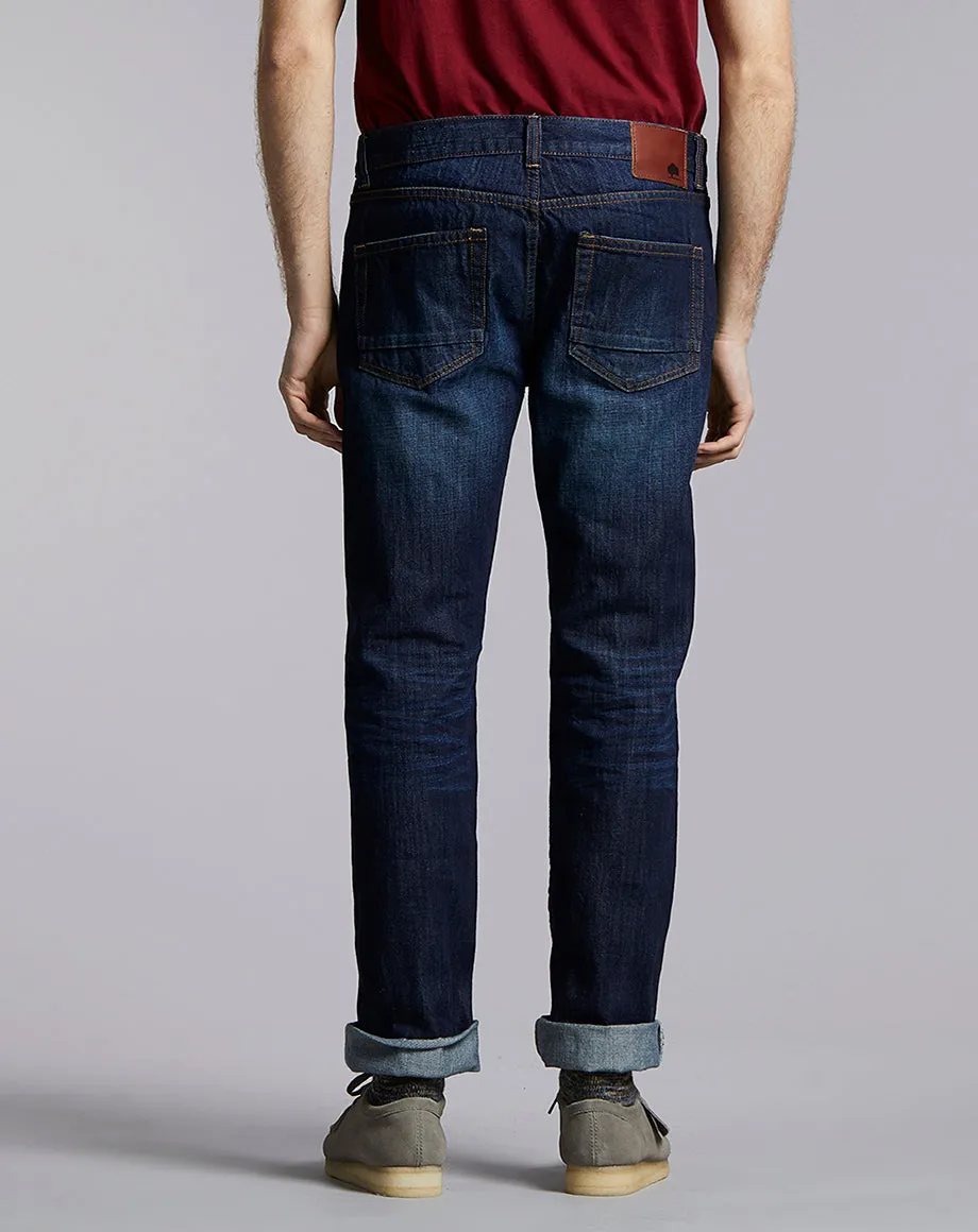 PHOENIX PENN SLIM DENIM JEAN | DARK INDIGO VINTAGE WASH