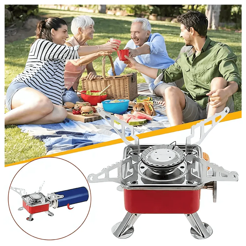 Portable Gas Stove for Outdoor Adventures - Camping, Hiking, Traveling & Picnics"