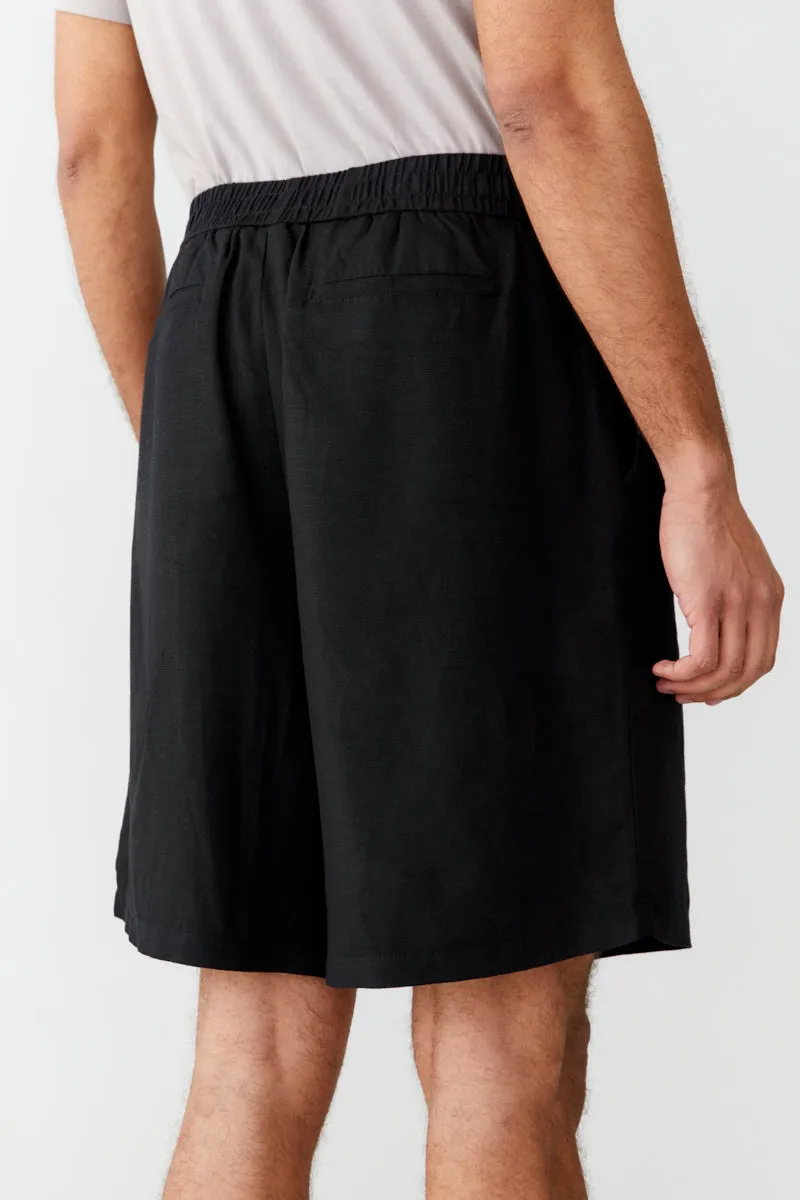 Relaxed Fit Linen Shorts