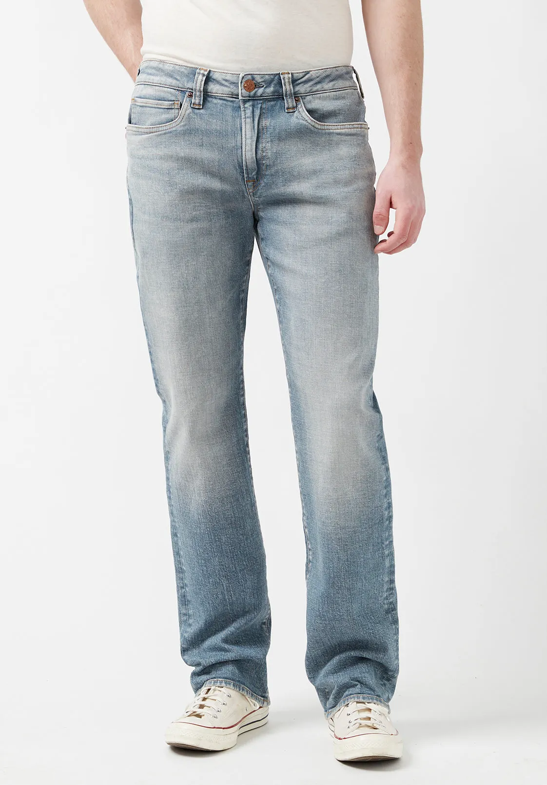 Relaxed Straight Driven Men’s Jeans in Sanded Authentic Wash - BM22907