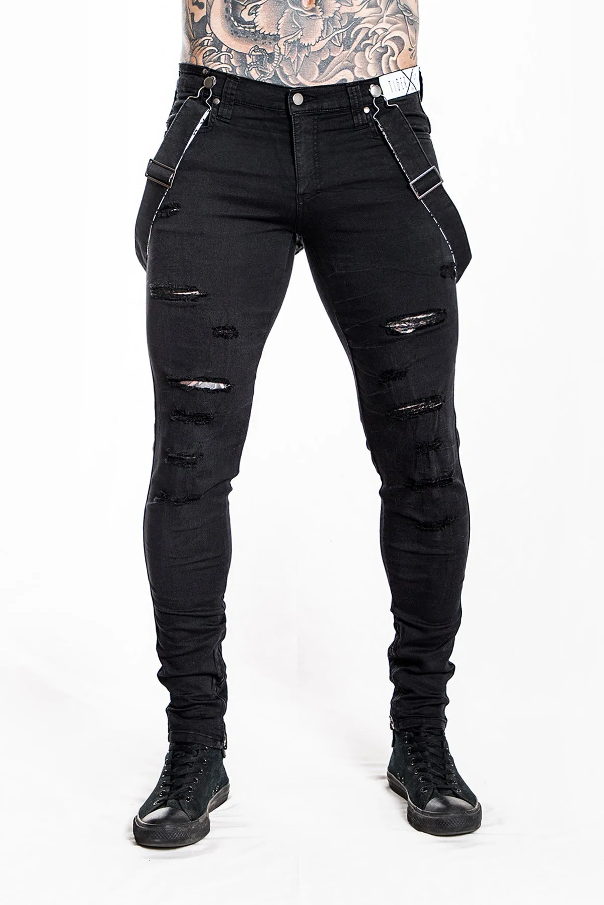 ROYCE BLACK HAND-ABRADED JEAN