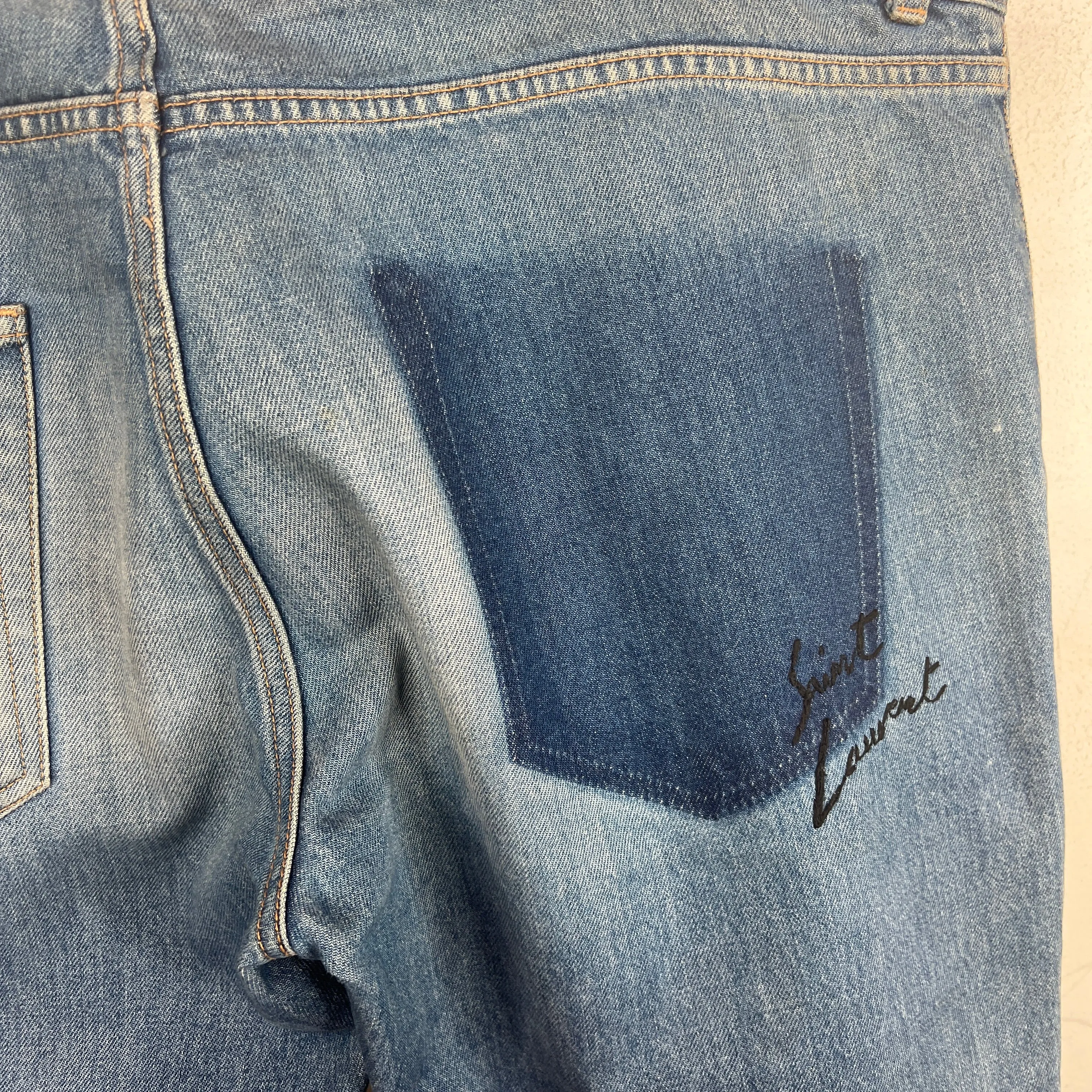 Saint Laurent Blue One Pocket Jeans