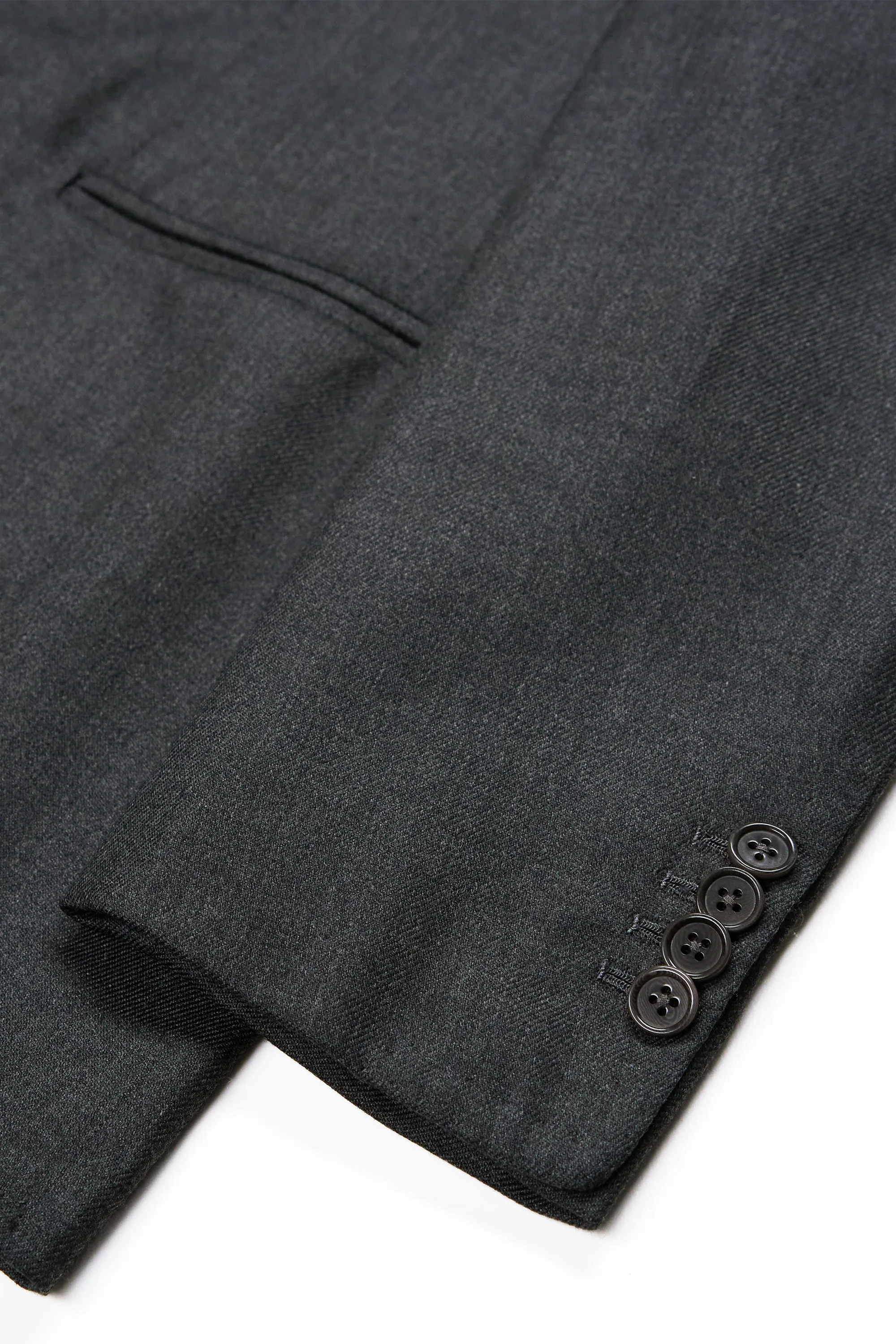 Sciamat Dark Grey Twill Covert Wool Jacket with Ambrosi Trousers