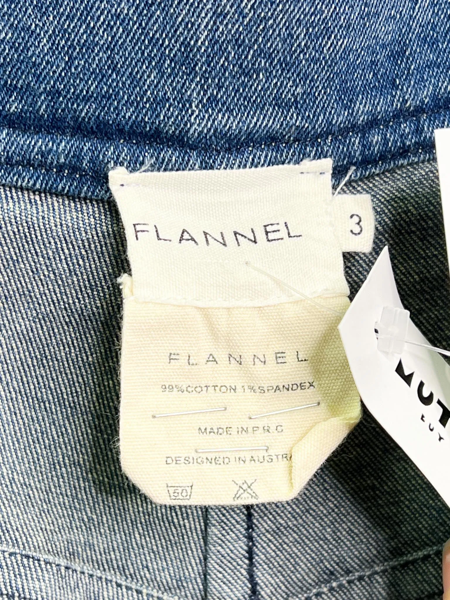 Size L - Flannel Tapered Jeans