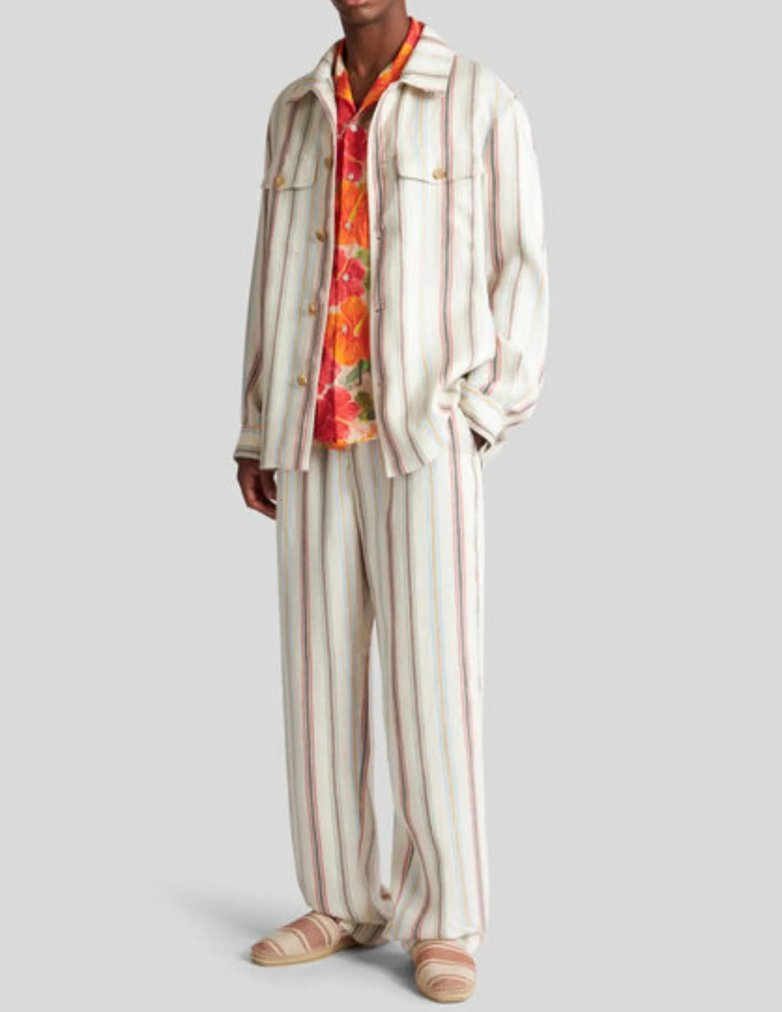 Striped Linen Cabana Trouser