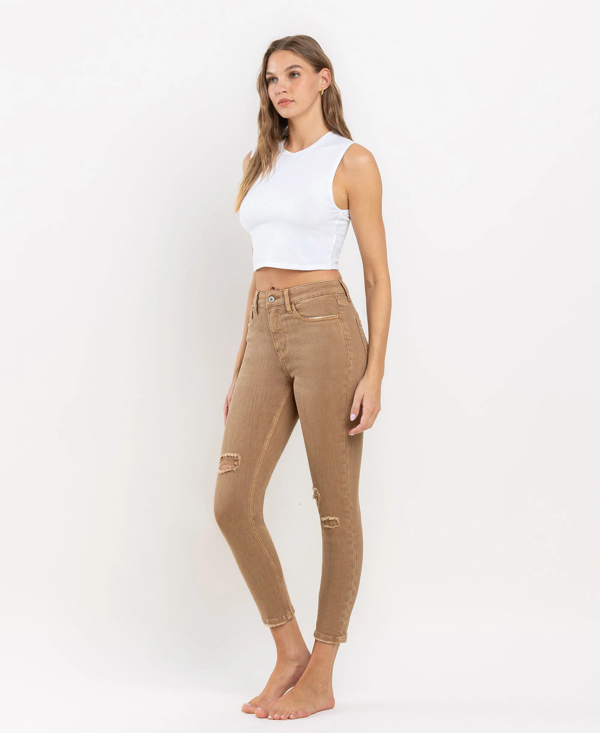 Tannin - High Rise Crop Skinny Jeans