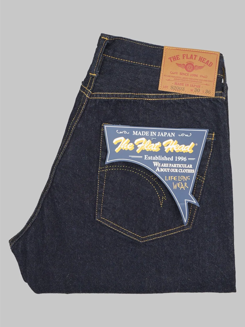 The Flat Head FN-S2003 12oz Wide Tapered Jeans