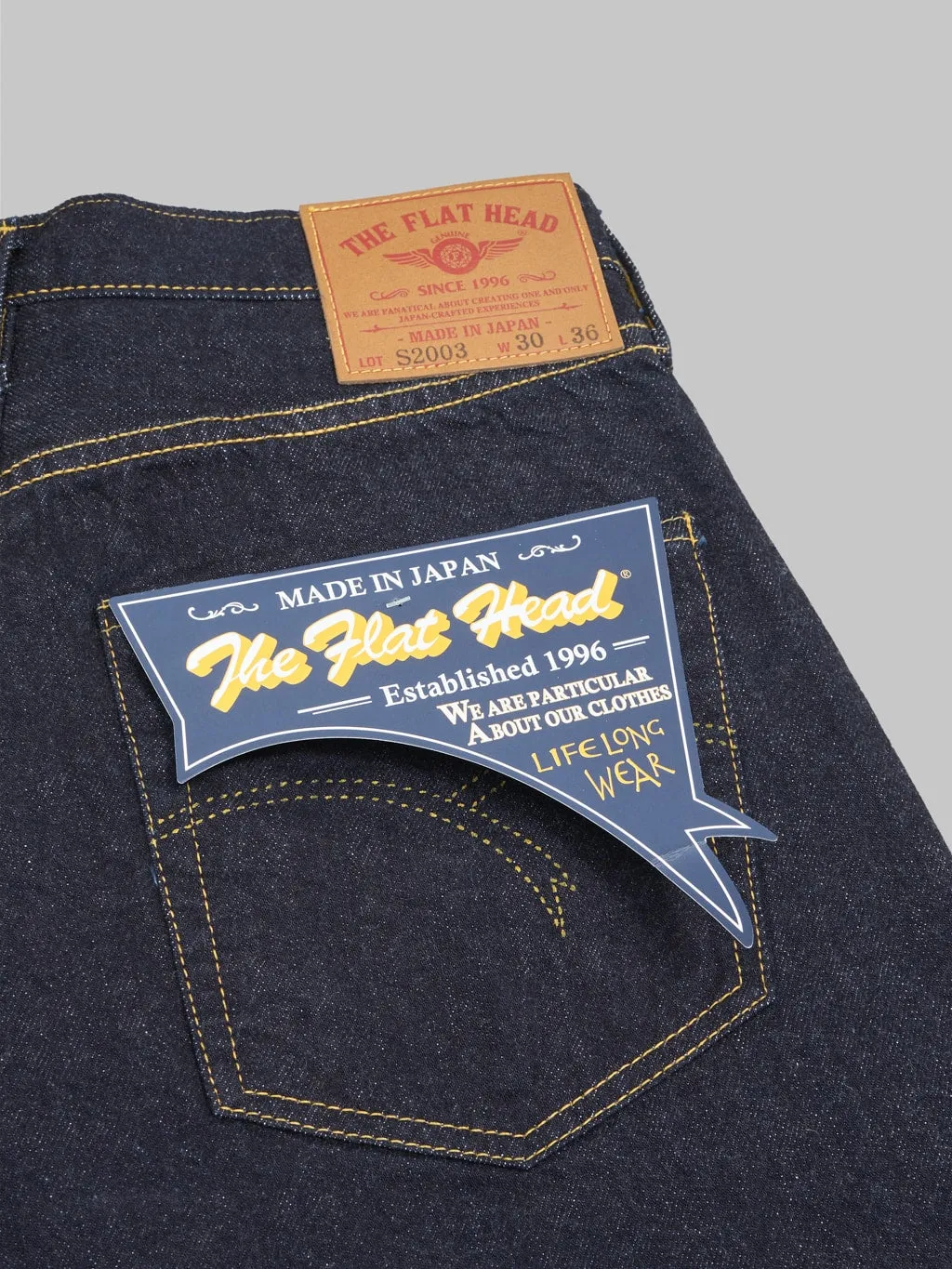 The Flat Head FN-S2003 12oz Wide Tapered Jeans