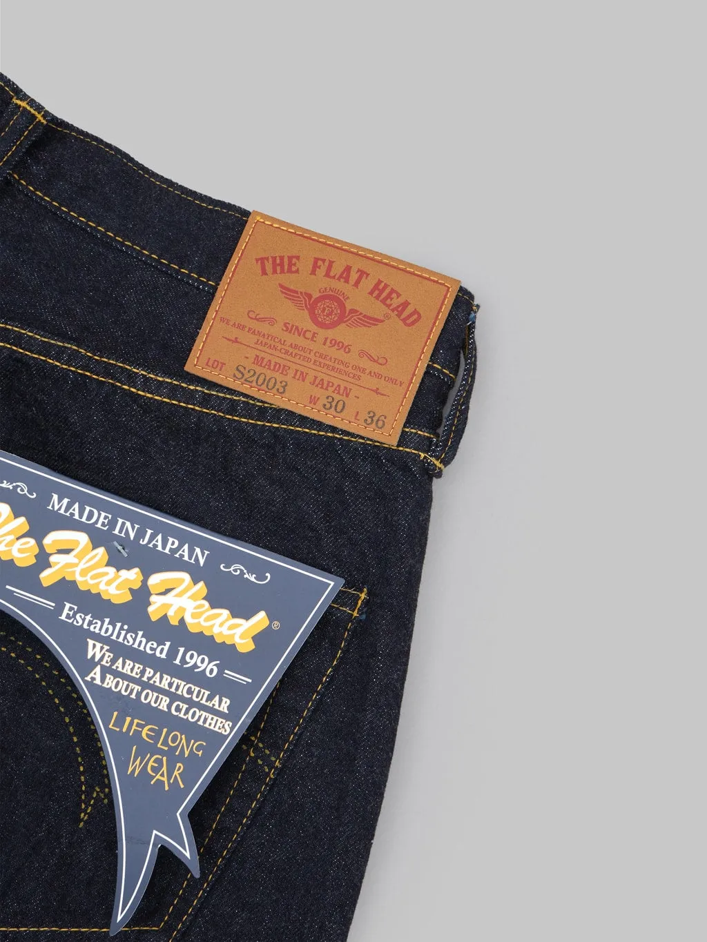 The Flat Head FN-S2003 12oz Wide Tapered Jeans