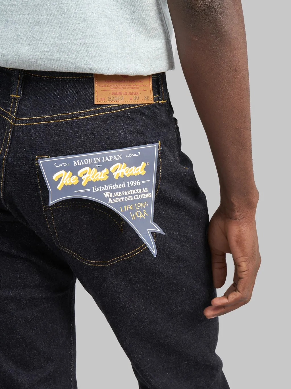 The Flat Head FN-S2003 12oz Wide Tapered Jeans