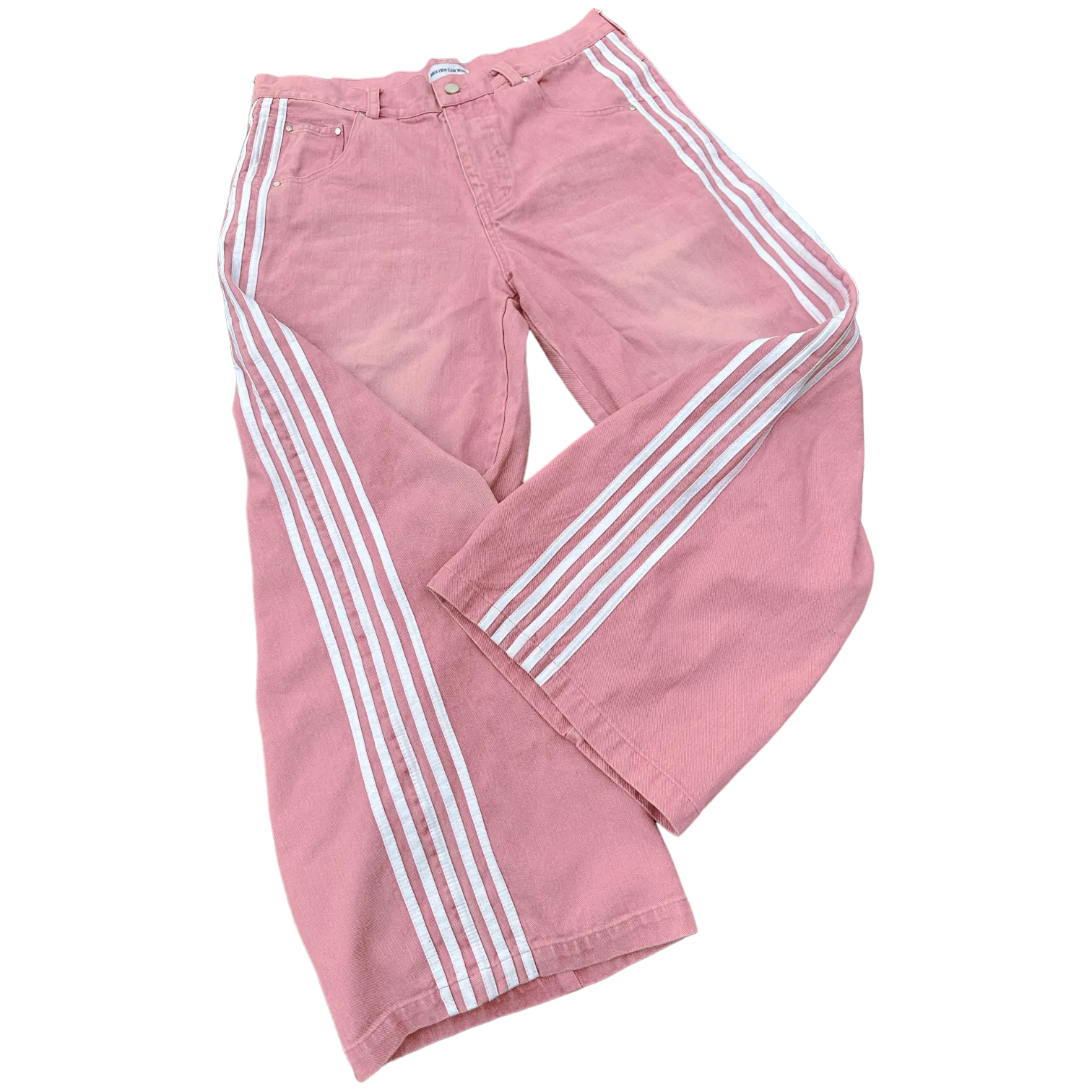 Womens Pink Track Jeans for Casual Wear