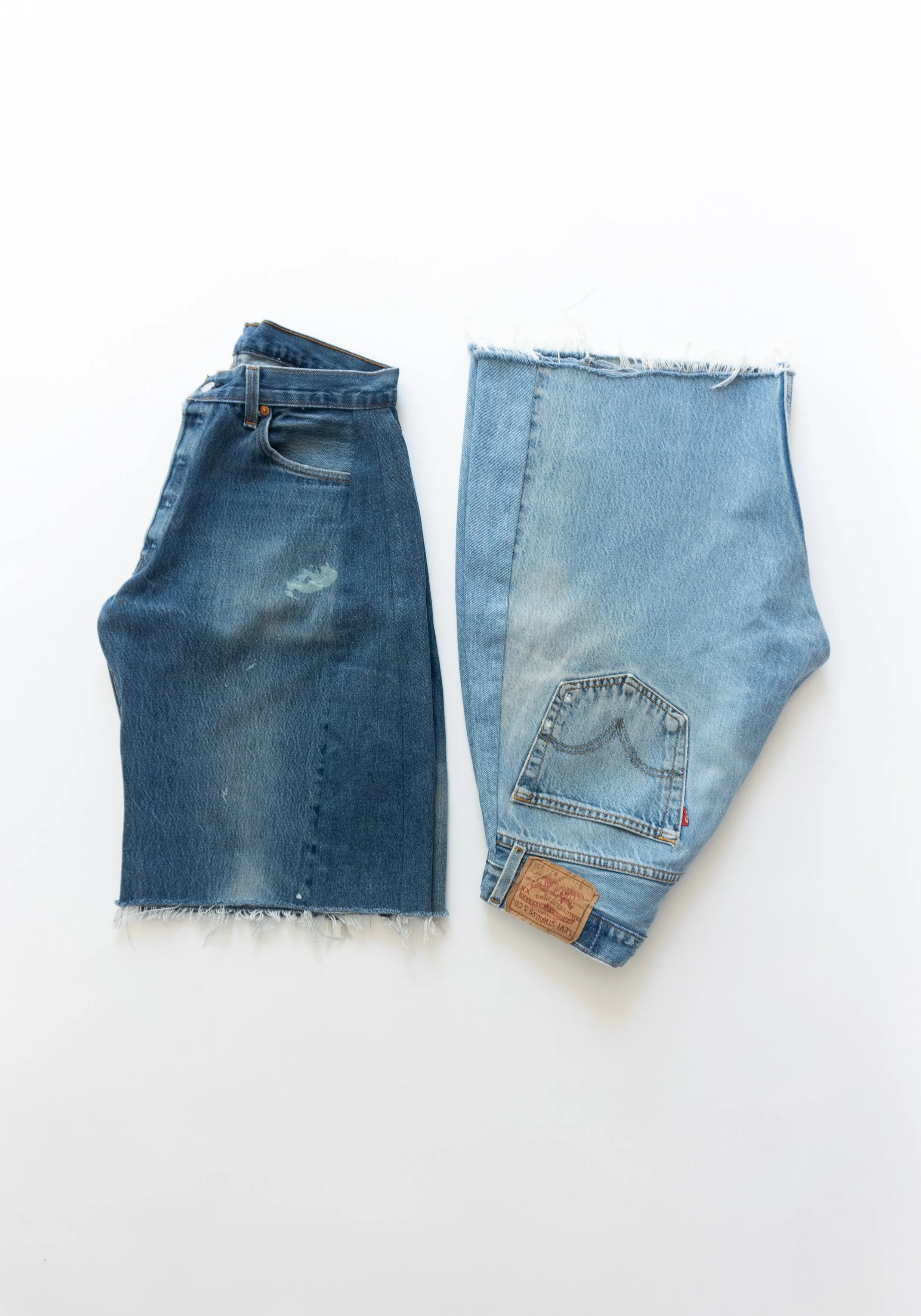 Vintage Lasso Jean Shorts in Indigo