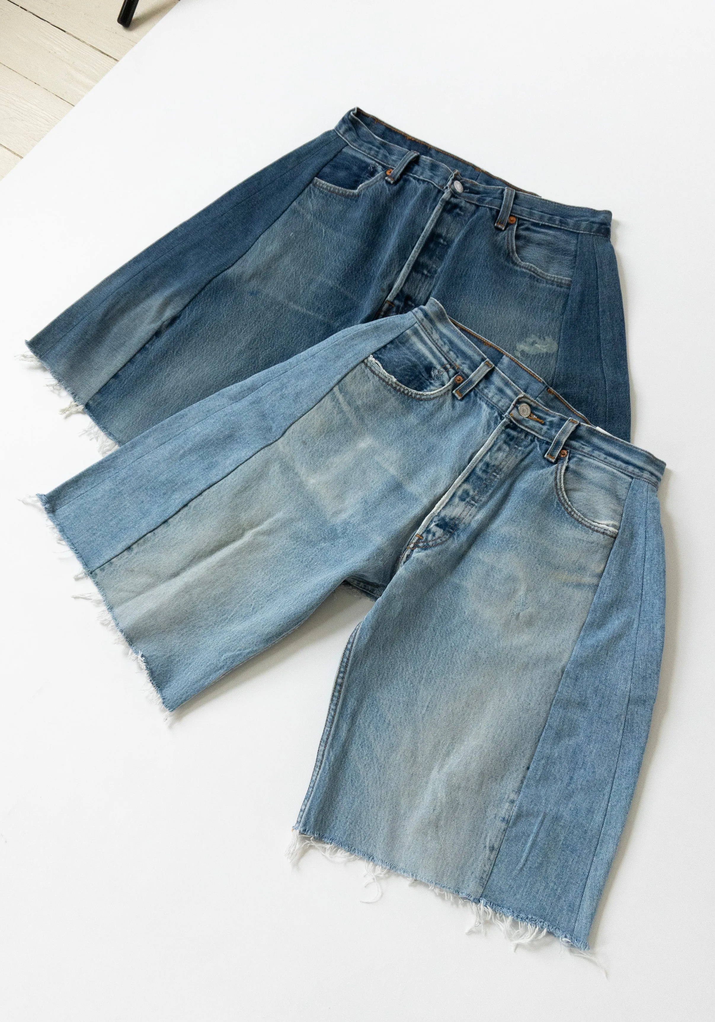 Vintage Lasso Jean Shorts in Indigo