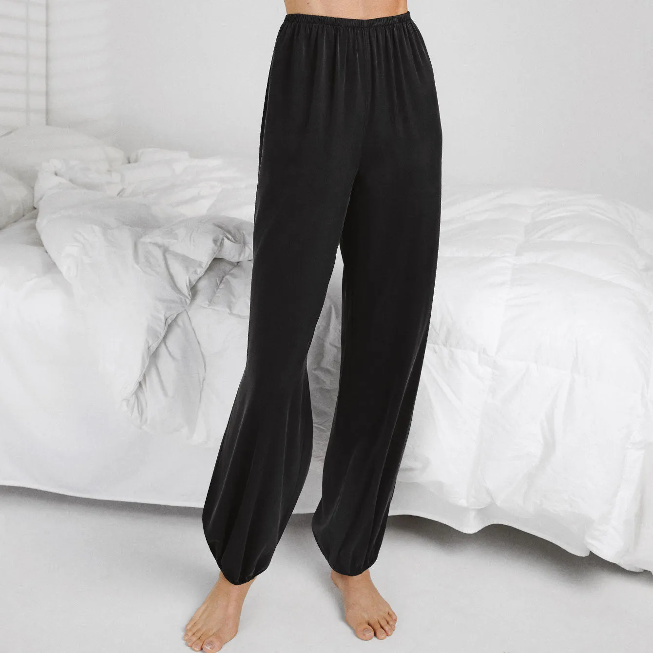 Silk Long-Sleeve Jogger Pant Set - Washable